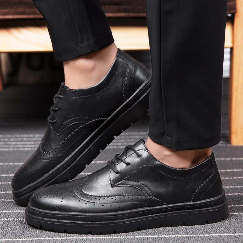 Black Dos Da Boi Lace Homem Respirável 44 Negócios Homens De up Brogue Carve Moda Design Zapatos Italiano Sapatos brown Tamanho 39 Casamento x8qw7f6RC
