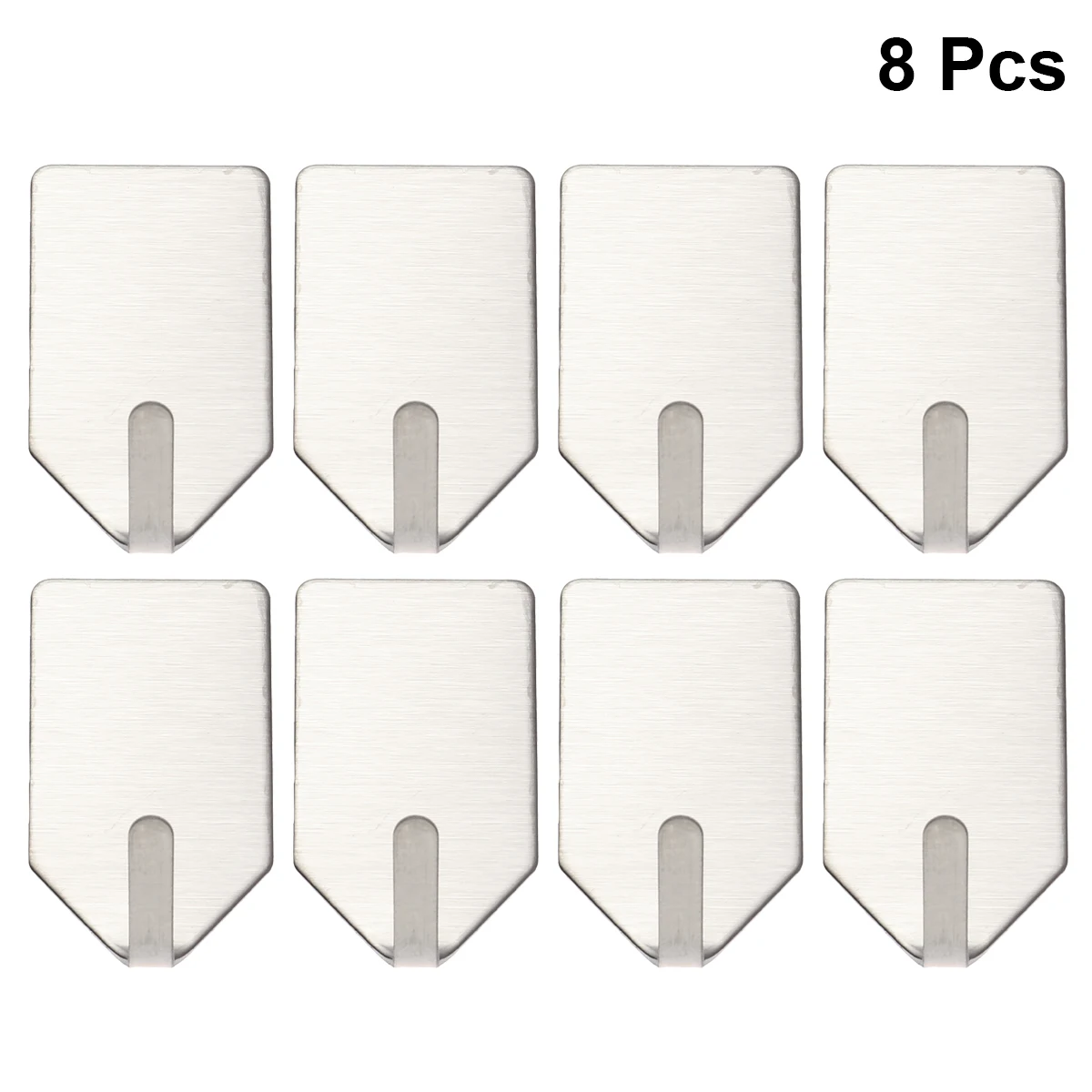 

8PCS Stainless Steel Wall Hooks Self Adhesive Seamless Towel Coat Hooks Bathroom Kitchen Towel Rack Robe Hooks - Narrow Hook