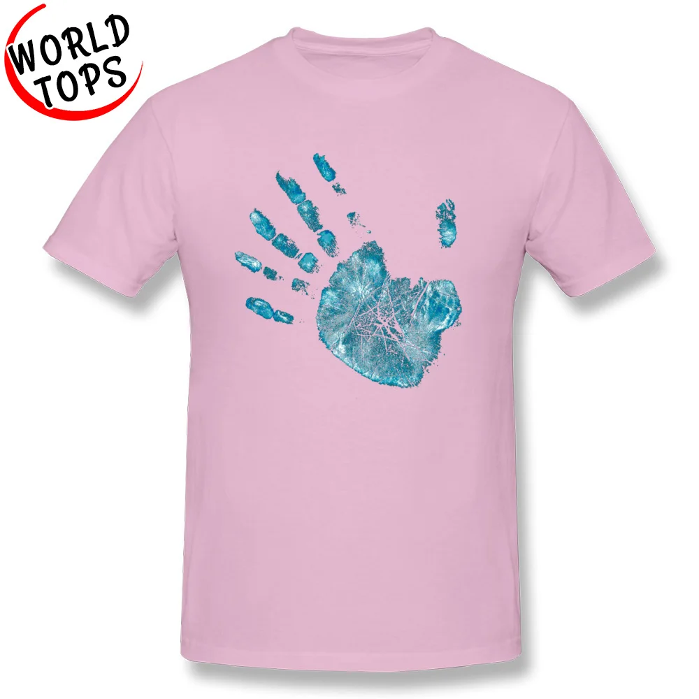 Fringe Hand 22057 Tshirts for Men Gift VALENTINE DAY Tops Shirt Short Sleeve Classic Comics Tops Shirt O-Neck 100% Cotton Fringe Hand 22057 pink