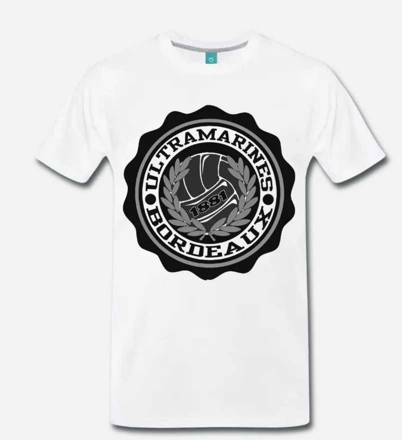 T-SHIRT ULTRAS ULTRAMARINES BORDEAUX GIRONDINS - 1 S-M-L-XL-2XL-3XL