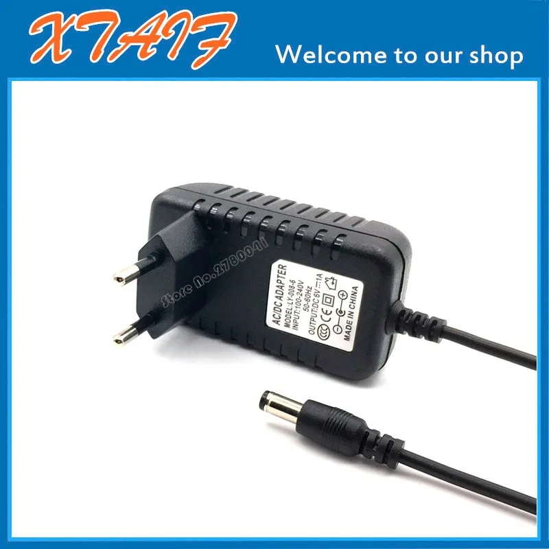 

Best quality, 1PC 6V1A AC 100V-240V Converter Adapter DC6V 1A 6V1000mA one thousand mA power plug EU DC5.5x2.1 mm, free shipping