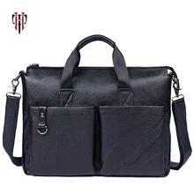 TIANHOO модный портфель с рисунком личи, мужская сумка из натуральной кожи, 15 дюймов, сумка для ноутбука, мягкая мужская сумка на плечо и руль, простая посылка
