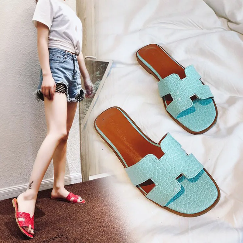 

2019 Women Slippers Flats Woman shoes Summer Beach Slip On Flip Flops Ladies Fashion Slippers Home Female Lady Shoes For Women