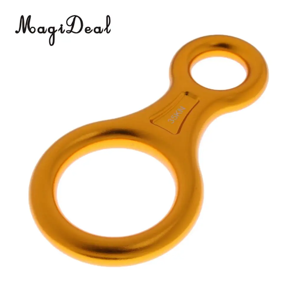 MagiDeal 35KN Figure 8 Shape Descender Rock Climbing Rappel Belay Device 3 Colors for Rappelling Rescue Rock Climbing Caving