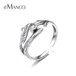 E-Manco 925 пробы серебро кольца в виде веток Свадебные и обручальные Открытые Кольца Серебро оптовая продажа Новое поступление лучшие подарки