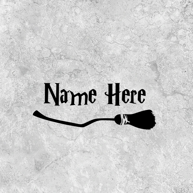 

Name Here Magic Broom Decals Bumper Self-Styling Creative High Quality Bumper Car Stickers Length 15cm