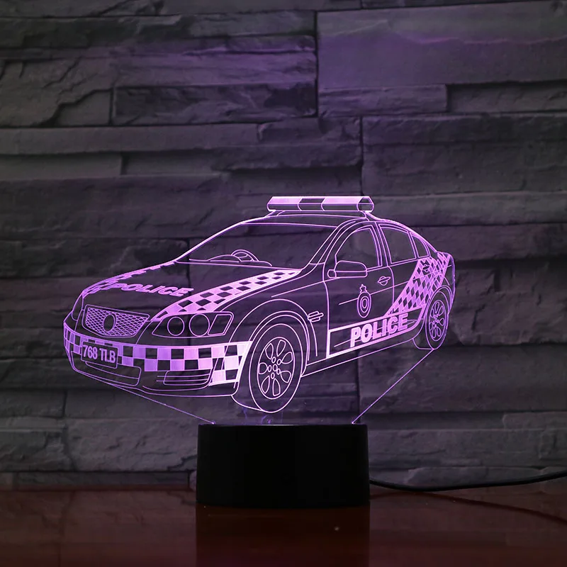 3D ночник настольная лампа гоночный автомобиль 3D освещение прикроватный Декор фонарик подарки для фанатов новинка подарок на день рождения AA батареи