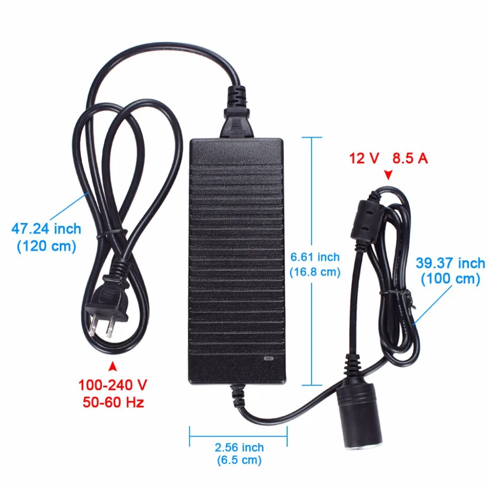 AC To DC Converter 10A 120W 110-220V To 12V Car Cigarette Lighter Socket ACDC Power Adapter Household For Air Pump Car Vacuum And More (2)