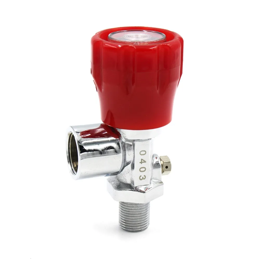 

PCP Paintball Tank ON/OFF Pressure Valves M18x1.5 Male G5/8 Female Thread 40Mpa Gauge for M18x1.5 HPA Cylinder CF Tank 4500psi