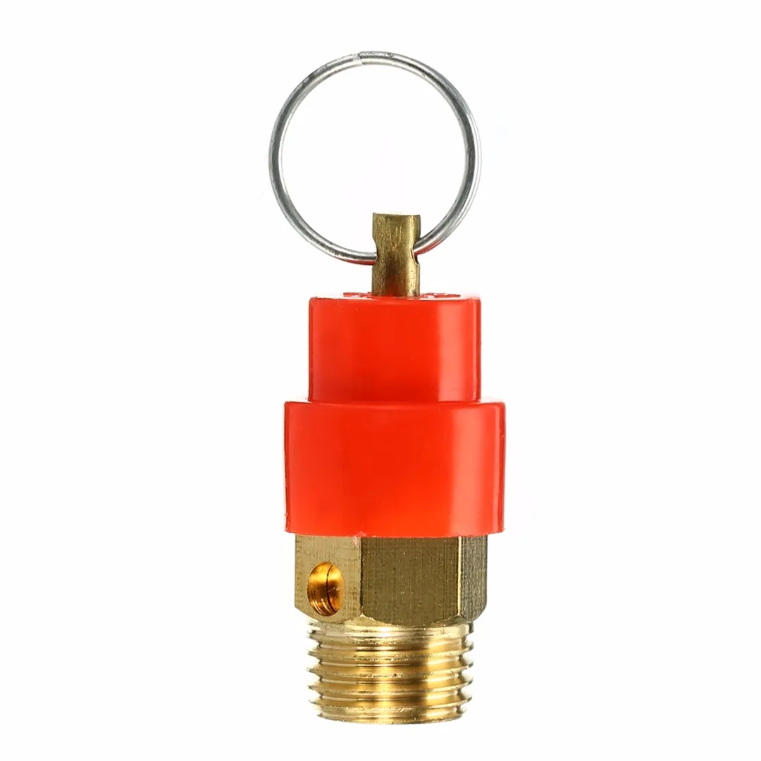 1pc New 1/4'' BSP Safety Valve Brass 120 PSI Air Compressor Safety Relief Valve Pressure Release Regulator