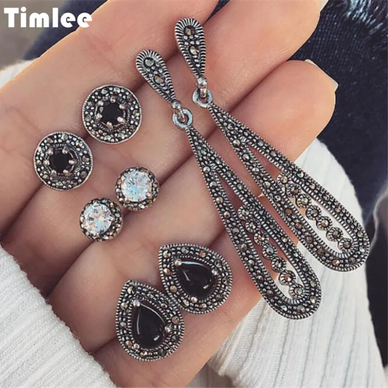

Timlee E085 free shipping ,New Vintage Boho Stud Earrings Sets ,4pairs/set Fashion Jewelry wholesale.