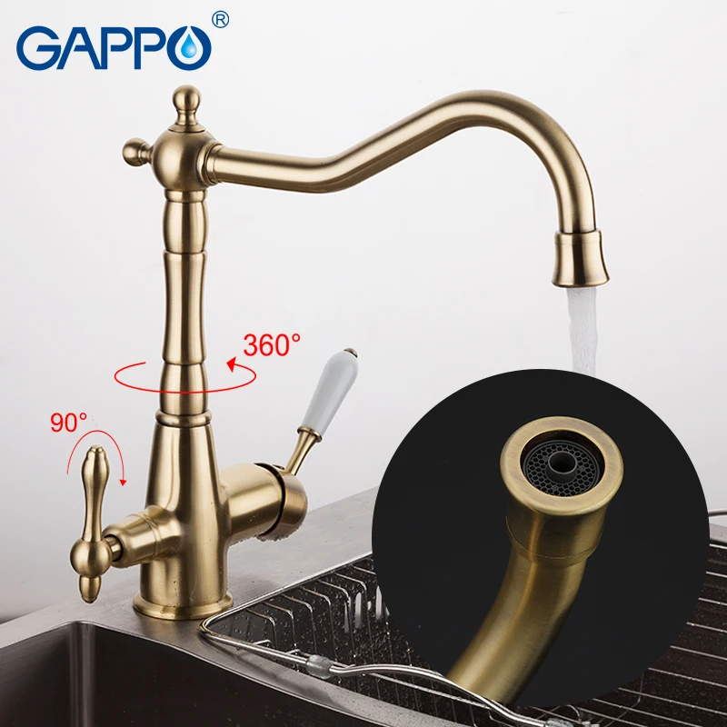 

GAPPO kitchen faucet torneira antique bronze kitchen sink Mixer Tap Crane torneira cozinha water kitchen faucets kitchen water