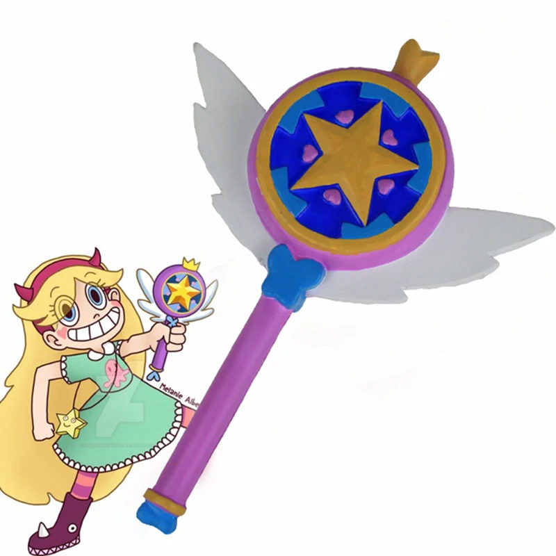

Star vs. the Forces of Evil Princess Magic Stick Wand Staves Cosplay Princess Star Butterfly Accessorie Props Fans Gift