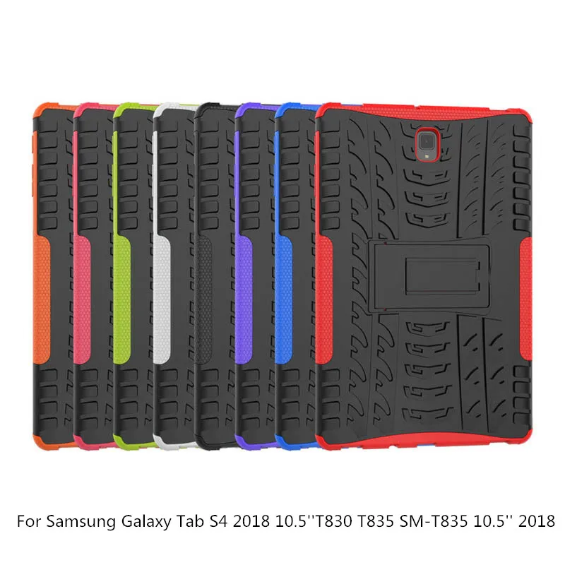 Чехлы для Samsung Galaxy Tab S4 2018 10,5 ''T830 T835 SM-T835 10,5 ''2018 Tablet Heavy Duty Hybrid Стенд жесткий PC + TPU Броня обложка