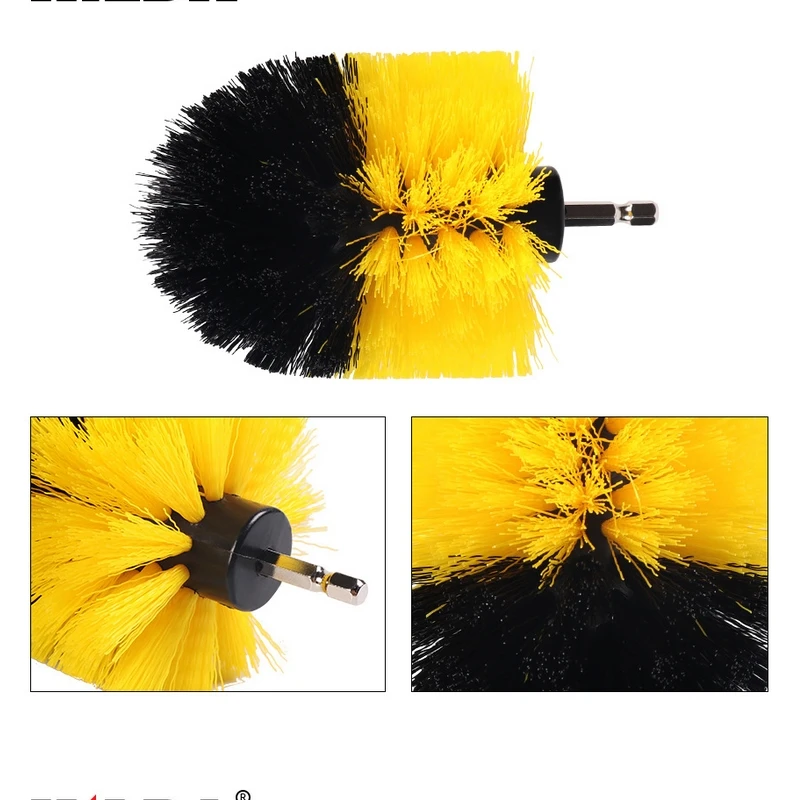 3pcs set Power Scrubber Drill Brush Kit for Toilet Cordless Scrub Clean Brush Cleaning Bath Plinth Tubs Baseboards Scourer9
