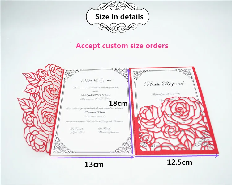 MR162 laser cut pocket fold card
