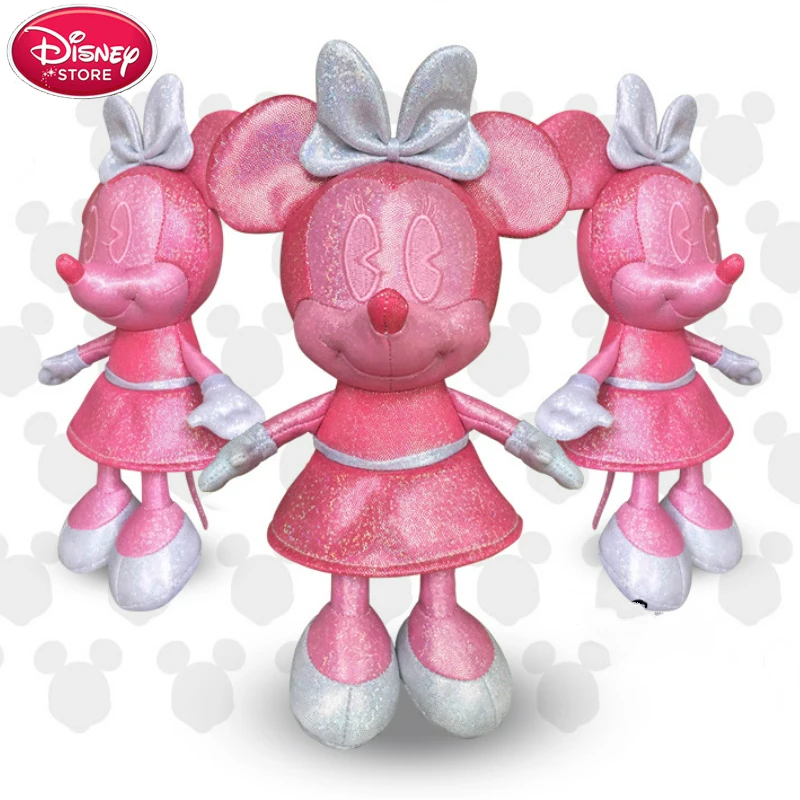 Disney Minnie куклы мышки блестящая Лазерная игрушки плюшевые Микки чучела животных