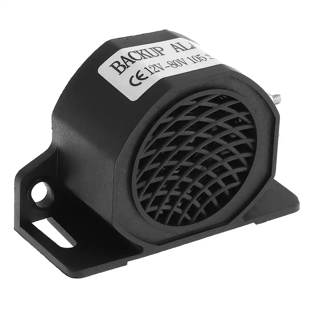 Alarma Bocina marcha atr/ás /· 105 DB /· 12-80V /· Incluye iluminaci/ón LED /· Alarma advertencia Sirena universal conducci/ón marcha atr/ás