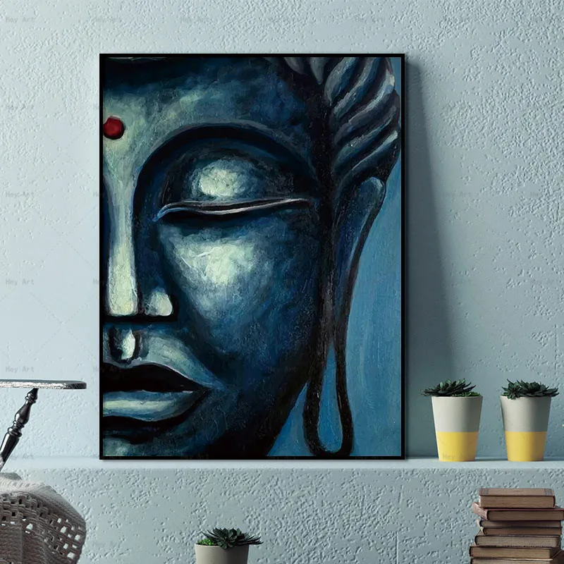 Frameless Printing Abstract art Posters and Prints Buddha Picture Canvas Painting Wall Pictures for Living Room