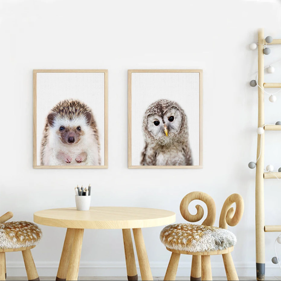 Cute-Hedgehog-Owl-Animals-Canvas-Paintings-Pictures-Nordic-Pop-Nursery-Wall-Art-Poster-Print-Kids-Room (3)