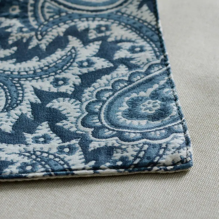 الراقية fashionamerican الأزرق بيزلي الجاكار استعادة القديمة طرق مزدوجة القماش التطريز طاولة العلم عداء الراقية fashionamerican الأزرق بيزلي الجاكار استعادة القديمة طرق مزدوجة القماش التطريز طاولة العلم عداء