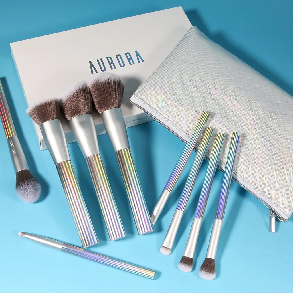 

9Pcs Makeup Brushes Full Set Of Foundation Brush Eyeliner Eyelash Eyebrow Makeup Brushes Portable Brush Set kit pincel maquiagem