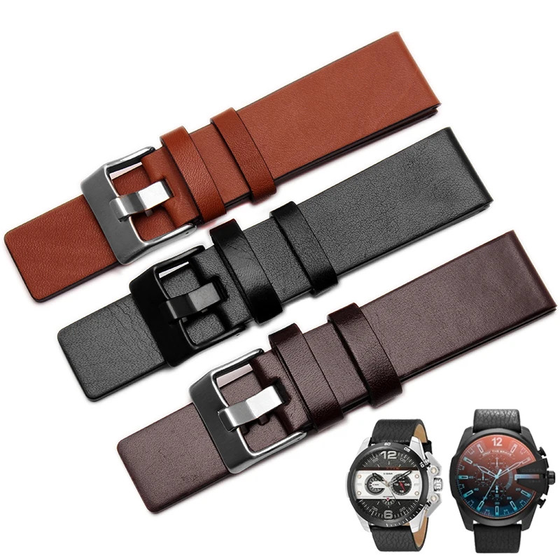 Универсальный кожаный ремешок для часов Diesel наручных DZ1399 DZ4280 DZWatchband Straps22 24 26 28