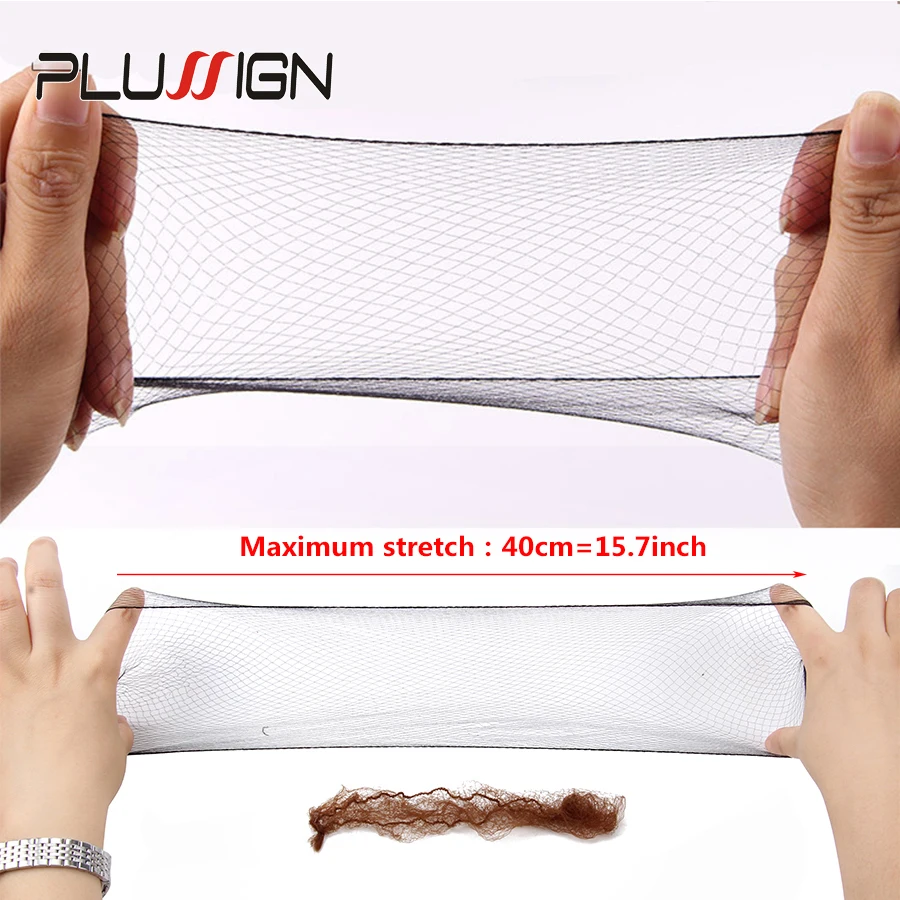 20Pcs Wholesale Dancing Hairnets Nylons For Hair Styling Invisible Disposible Wig Cap Net Black Brown Dark Coffee