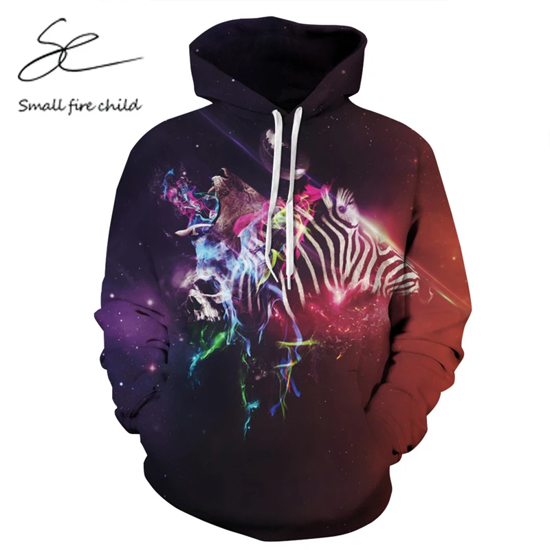 Fashion Men/Women Autumn Winter Hoodies Unisex Hooded Sweatshirts 3d Pattern Print Planet Couple Hoody | Мужская одежда