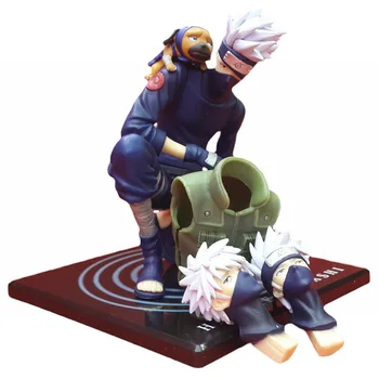 

Original Box 14cm Japan Anime Naruto Ninja Kakashi Pvc Action Figure Collectable Figure Kids Toy Clothes can be taken off model