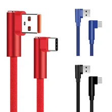 Usb type C 90 градусов кабель передачи данных для быстрой зарядки для samsung Galaxy A3 A5 A7 type C кабели для зарядки