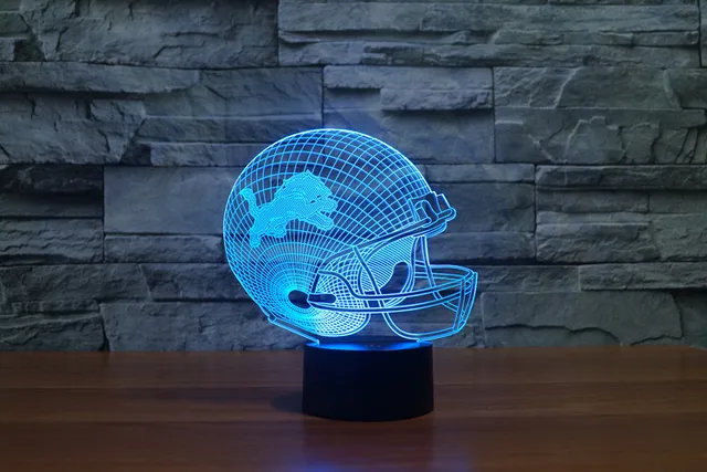 Nfl Team Logo Collection Detroit Lions Colorful Color Changing Nfl Team Logo Collection Detroit Lions Colorful Color Changing Decor Light Led Table Lamp Chrismas