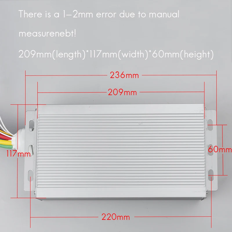 Бесщеточный контроллер 48V 72V 3000W 50A 24Mosfet 120 градусов фазовый Электрический