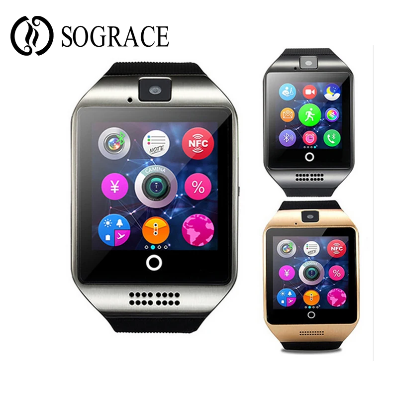 

Smart Watch Q18 Bluetooth Smartwatch For Android IOS Apple Mobile Phone With SIM TF Camera Pedomete Smart Watch Phone PK V8 Y1