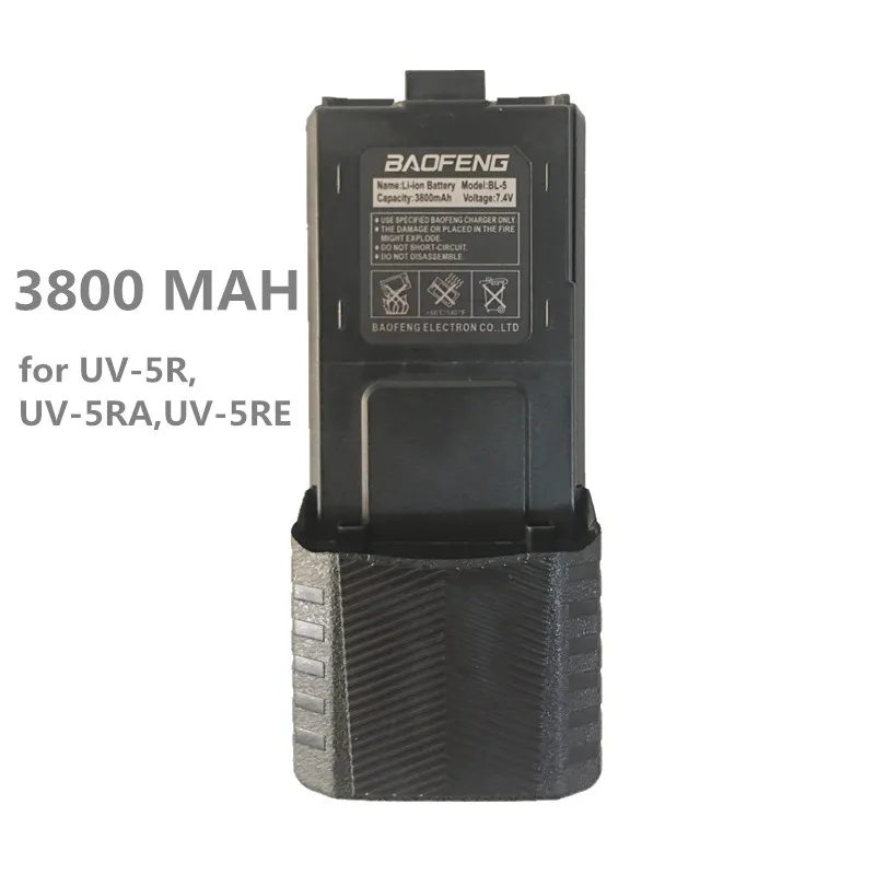 

Enlarged 3800MAH BAOFENG UV-5R UV-5RA UV-5RE Battery Walkie Talkie Portable Two Way Radio UHF/VHF Transceiver UV 5R accessories