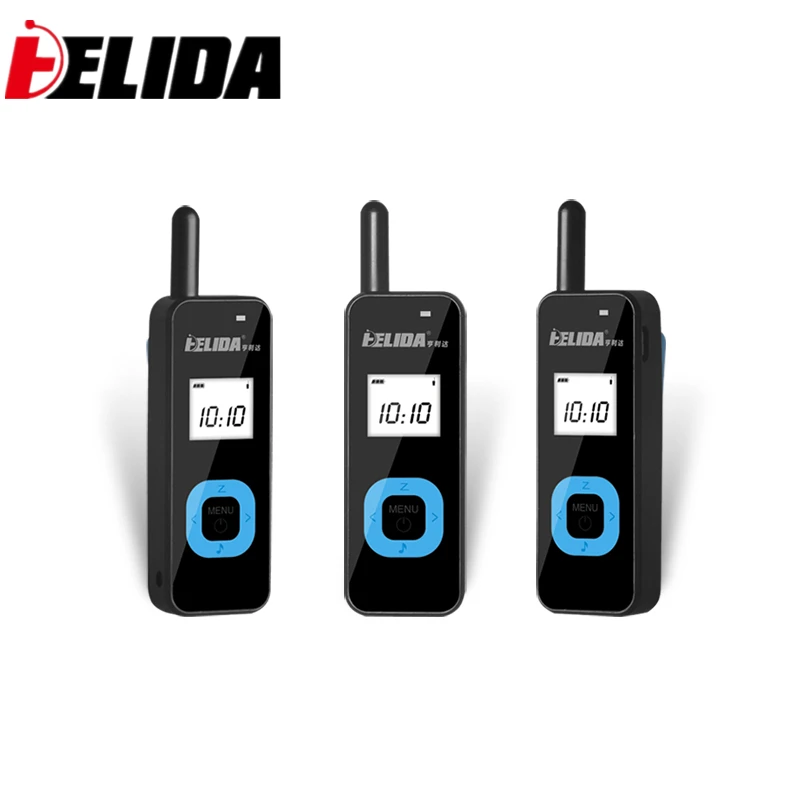 2Pcs Smallest Mini Walkie Talkie 25CH 2W UHF 400 480Mhz PMR446 VOX LCD