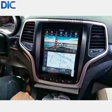 DLC sistema Android 6,0 pantalla vertical espejo enlace GPS coche estilo navegación reproductor vídeo para Jeep grand cheroki 2014- 2017