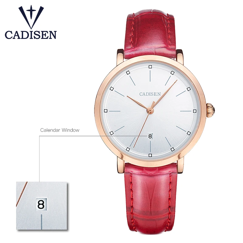 

2019 New Women Watches CADISEN Fashion Brand Watches Women Luxury Watch Leather Analog 30m Quartz Wrist Watch Relojes Mujer