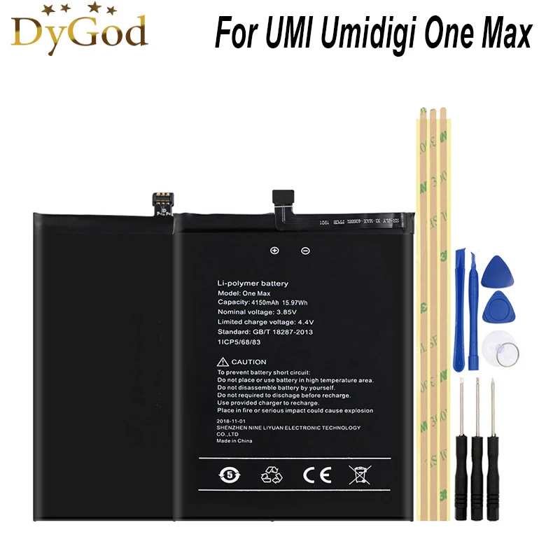 Аккумулятор DyGod 4150 мА · ч для сотового телефона UMI Umidigi One Max литий-полимерный