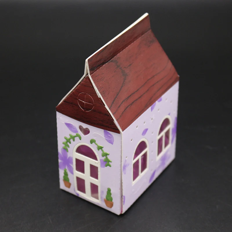 3D маленький домик металлические режущие штампы трафареты для DIY скрапбукинга/фотоальбом декоративное тиснение DIY бумажные карты