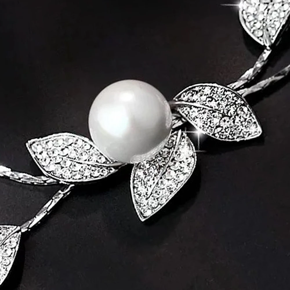 Модное ожерелье для женщин Подвеска на Длинной Цепочке Ожерелье жемчужная брошь из белого золота цветы Многослойная подвеска свитер ожерелье