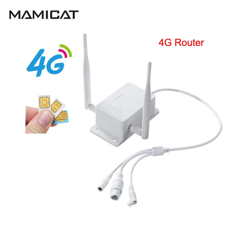  3G 4G SIM Card Router with 5dbi Antennas Industry 4G Module Wireless WIFI Router IP Camera AHD Wate