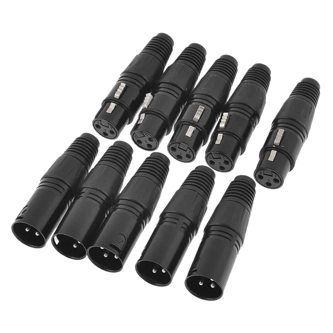 

Hot 5 Pairs Audio Mic Microphone Adapter XLR 3 Pin Male/Female Connector