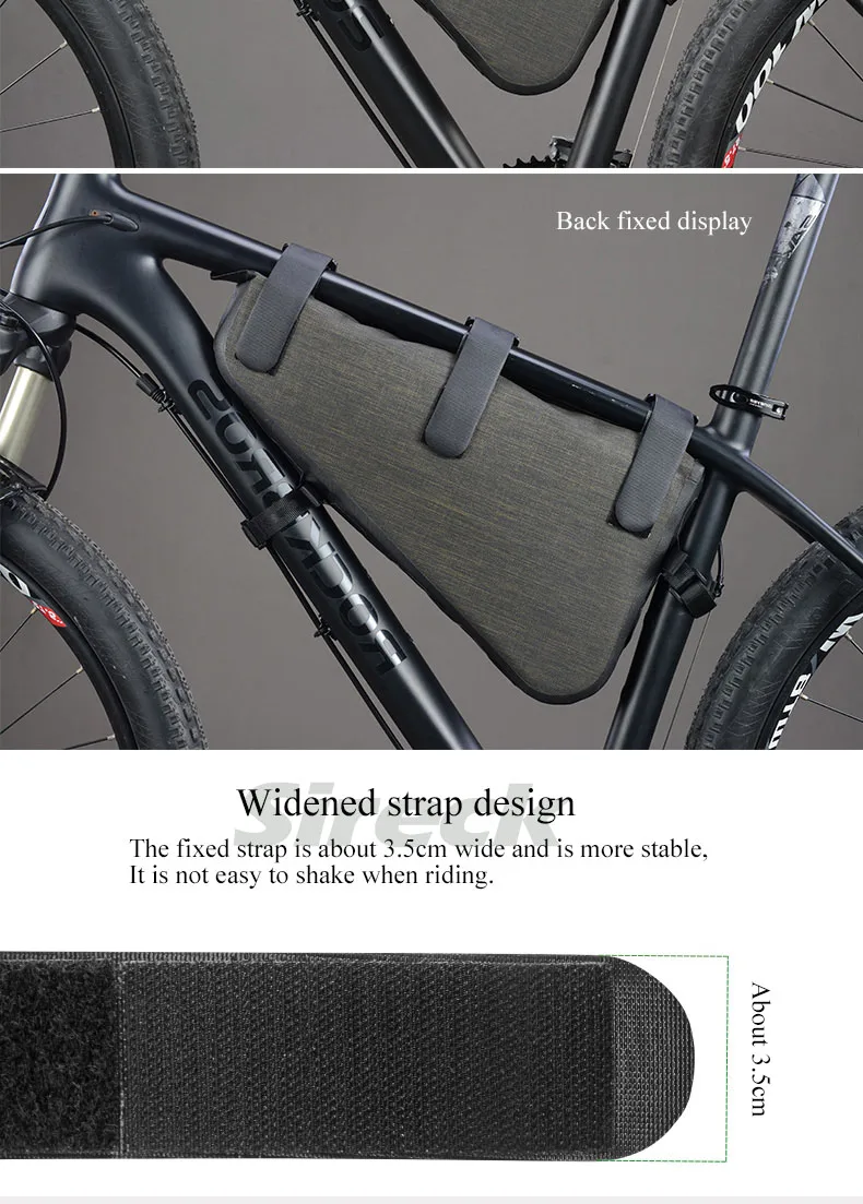 Perfect Rockbros Bicycle Bag Waterproof Rainproof MTB Bike Bag 5L 8L Large Capacity Cycling Frame Triangle Saddle Bag Bike Accessories 11