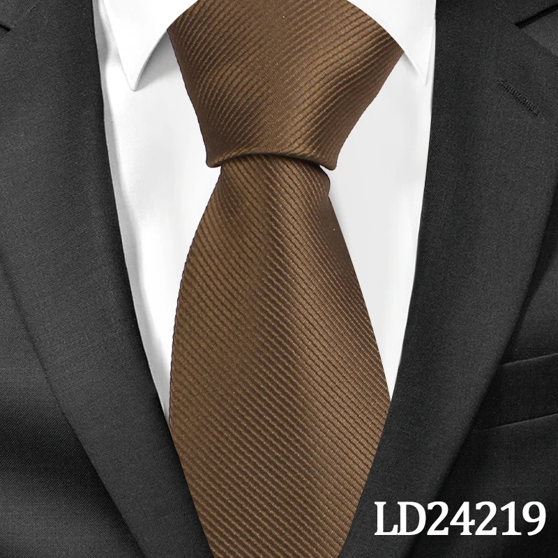 Новые Классические однотонные галстуки для мужчин, Модный повседневный галстук на шею, деловые мужские галстуки, галстуки корбаты, ширина 8 см, галстук жениха, вечерние галстуки - Цвет: LD24219
