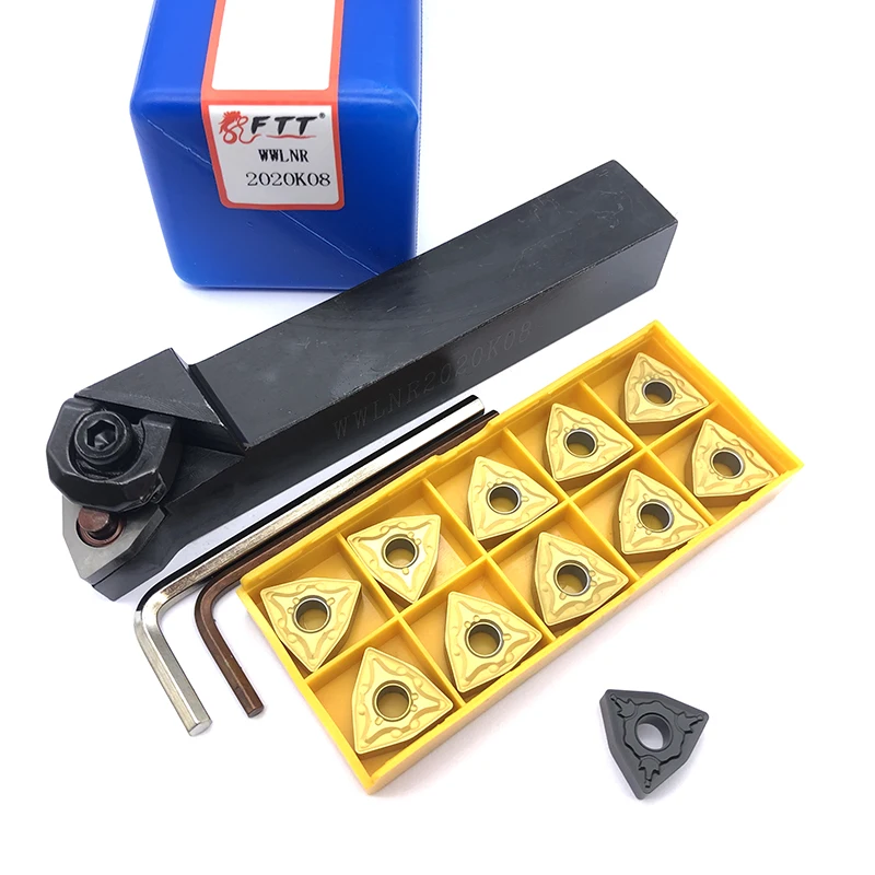 

Turning Tool with 1pcs WWLNR2020K08 Boring Bar 11pcs WNMG080408 Insert L3.0 L4.0 Wrench
