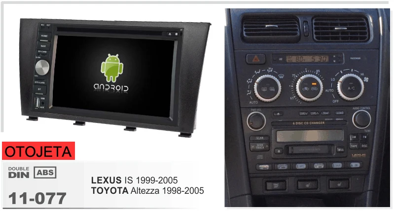 

Frame+android 6.0 car dvd for LEXUS IS TOYOTA ALTEZZA 1998-2005 tape recorder 4G lite car stereo head units radio BT gps navi