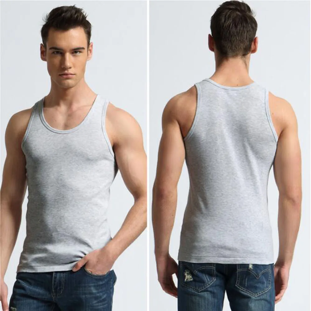 

Sexy Mens Undershirts Solid Color Cotton Underwear Casual Top Vest Shirt Slim Male Undershirt Bottoming Shirt Men Summer Wear