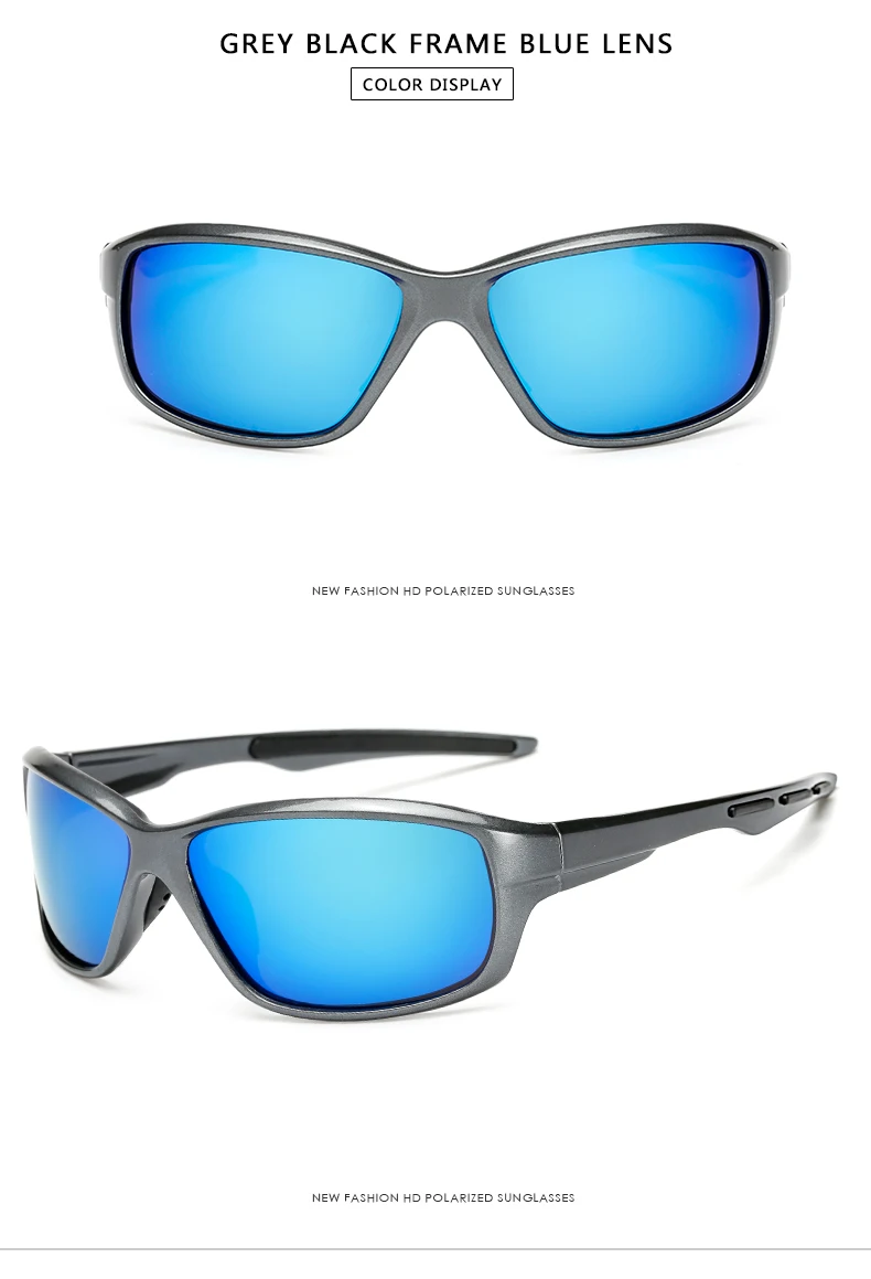 Новые поляризованные мужские модные солнцезащитные очки с градиентными линзами мужские очки для вождения UV400 поляризационные очки lunette G211 - Цвет линз: blue lens