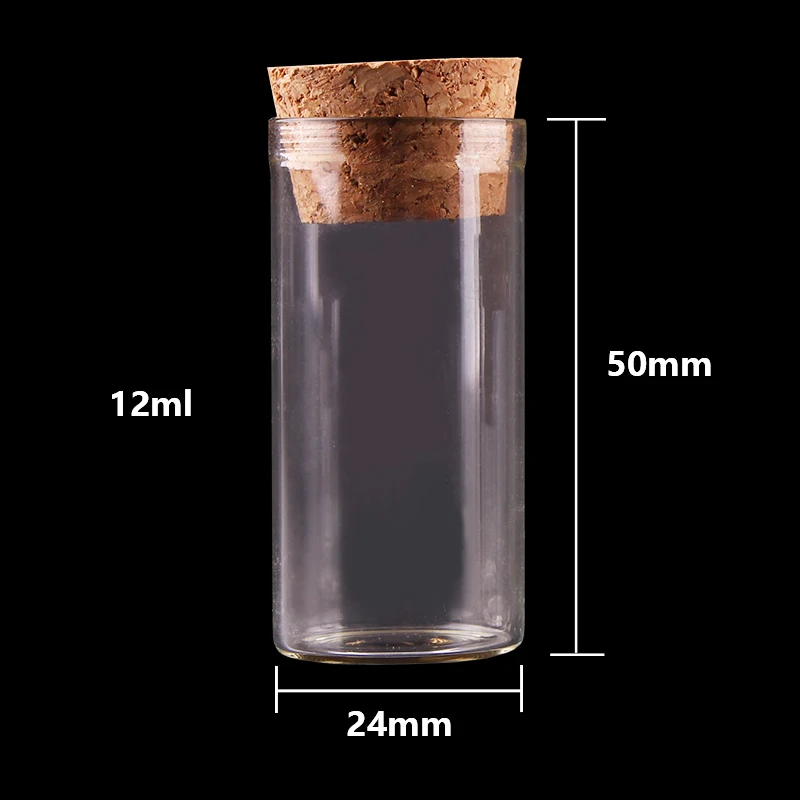 Маленькая пробирка 5 мл/10 мл/12 мл с пробкой фотолампы рукоделие 50 шт.|bottle jar|jar